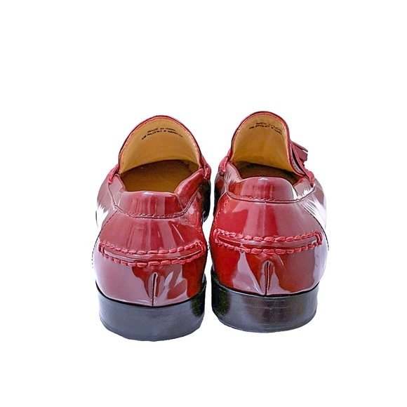 Cole Haan Bright Red Patent Leather Moccassin Loafers - Picture 4 of 7